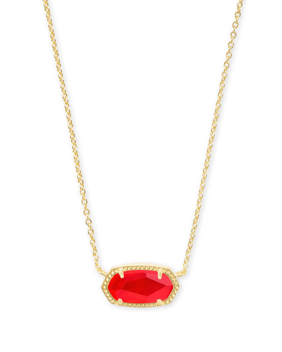 Kendra Scott Elisa Gold Necklace in Red Illusion