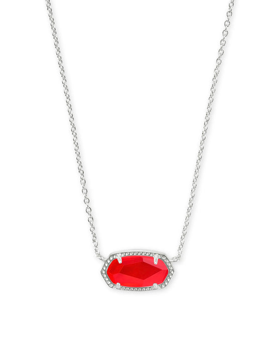 Kendra Scott Elisa Silver Necklace in Red Illusion