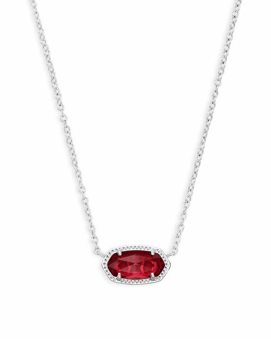 Kendra Scott Elisa Silver Necklace in Clear Berry
