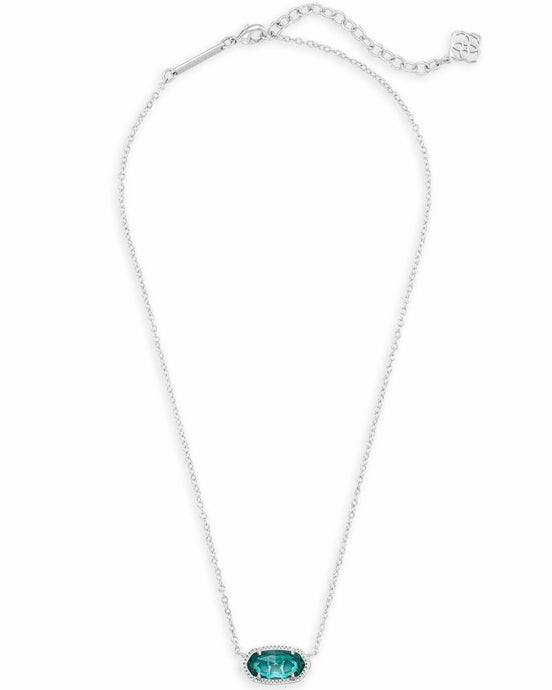Kendra Scott Elisa Silver Necklace in London Blue