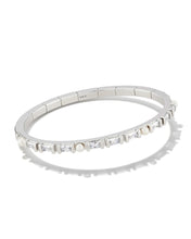 Load image into Gallery viewer, Kendra Scott Gracie Bangle Bracelet Silver White Mix