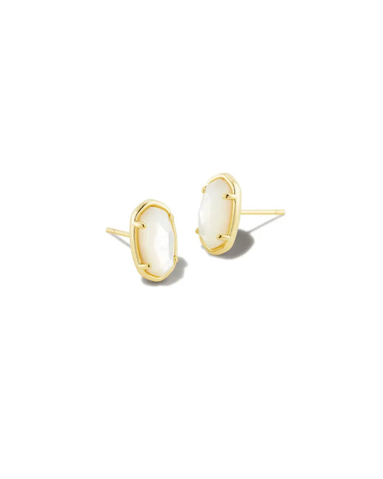 Kendra Scott Grayson Stud Earrings Gold Ivory MOP