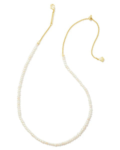 Kendra Scott Gold Lolo Strand Necklace White Pearl