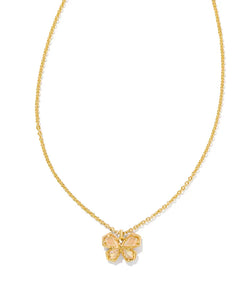 Kendra Scott Gold Mae Butterfly Pendant Necklace Golden Abalone