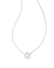 Load image into Gallery viewer, Kendra Scott Silver Star of David Pendant Necklace in White Crystal