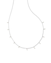 Load image into Gallery viewer, Kendra Scott Willa Pearl Strand Necklace Silver White Pearl