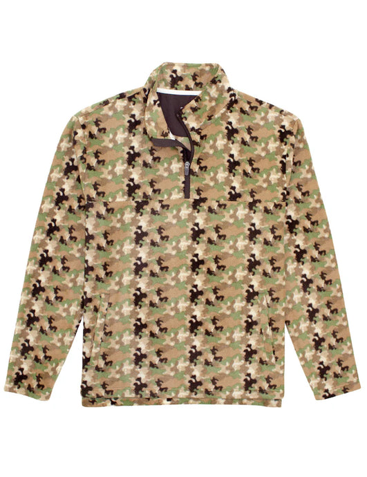 Properly Tied Men's Sportsman Microfleece Pullover in Delta Woodland Camo