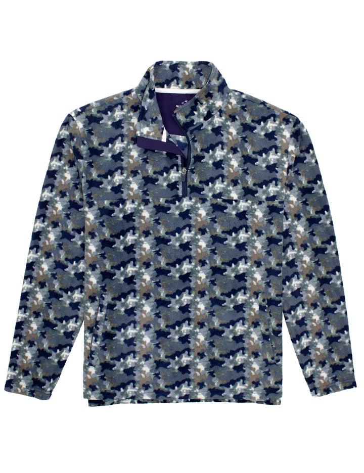 Properly Tied Men's Sportsman Microfleece Pullover in Delta Backwater Camo