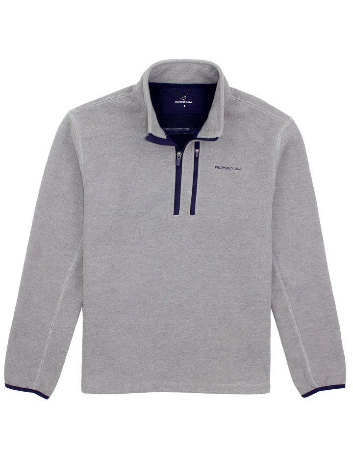 Properly Tied Men's Highland Pullover in Light Heather Grey