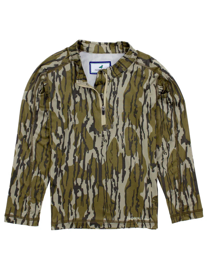 Properly Tied Boys Finn Mossy Oak Pullover in Bottomland