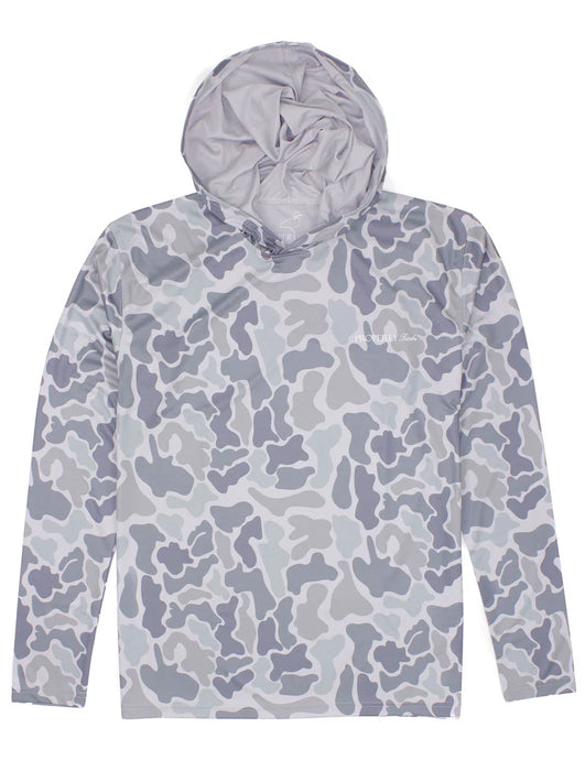 Properly Tied Men's Sportsman Performance Hoodie in Polar Camo