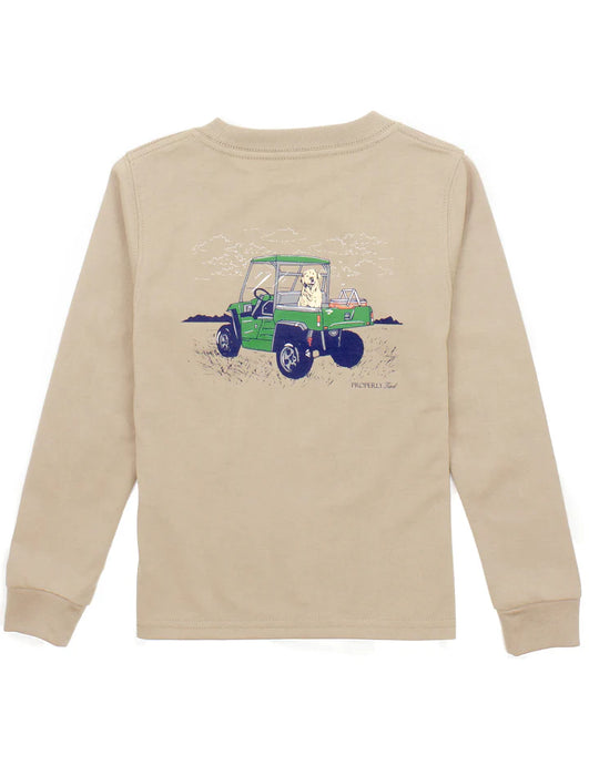 Properly Tied Boys Side By Side LS Tee in Sand