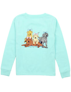 Properly Tied Girls Puppy Pile LS Tee