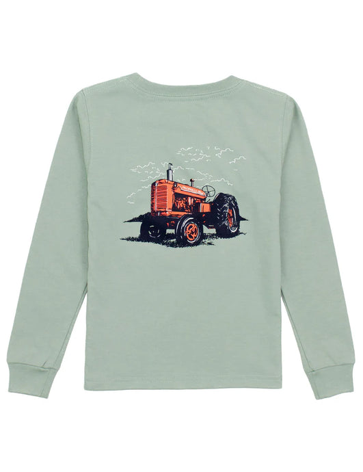 Properly Tied Boys Tractor LS Tee in Sage