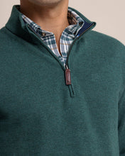 Load image into Gallery viewer, Southern Tide Men&#39;s Oakatie Heather Salt Meadow Quarter Zip Sweater