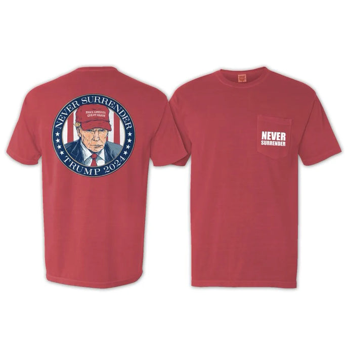 Old Row Never Surrender Trump 2024 SS Pocket Tee