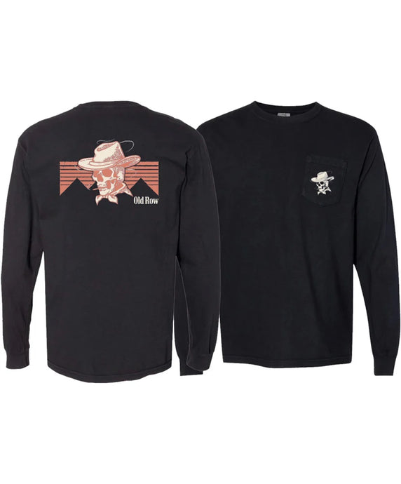 Old Row The Cowboy Skull LS Pocket Tee