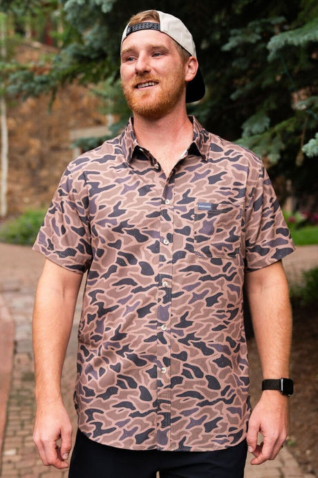 Burlebo Gauge Camo Performance Button Up