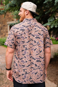 Burlebo Gauge Camo Performance Button Up