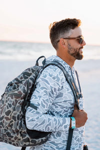 Burlebo Men's White Camo Performance Hoodie