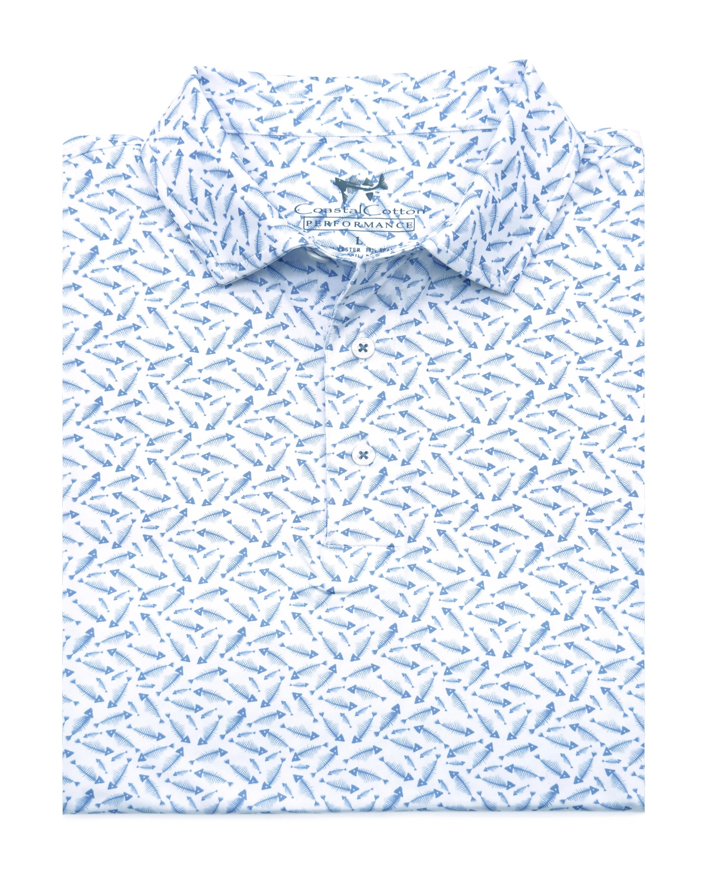 Coastal Cotton Bonefish Printed Polo