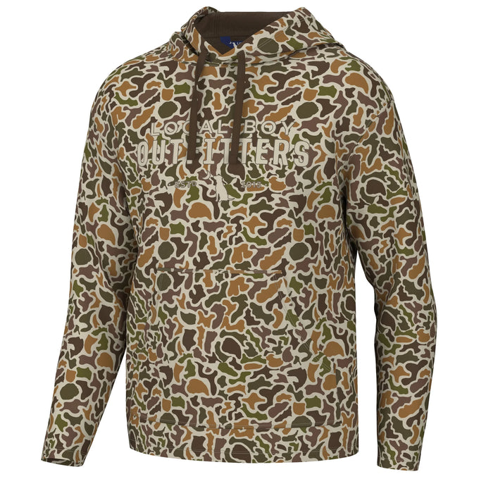 Local Boy Youth Poly Fleece Printed Hoodie in Localflage Vintage