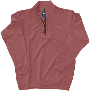 Coastal Cotton French Terry Quarter Zip Mineral Red