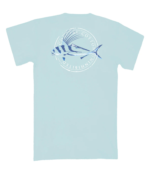 Coastal Cotton Youth Rooster Fish SS Tee Bay Green