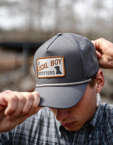 Local Boy Dog & Moon Patch Rope Hat