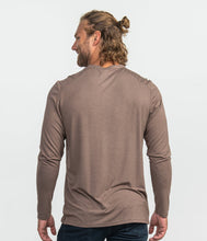 Load image into Gallery viewer, Southern Shirt Company Max Comfort Henley LS Chocolate Bark