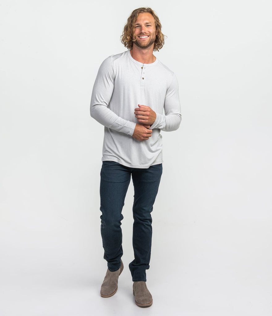 Southern Shirt Company Max Comfort Henley LS Stone