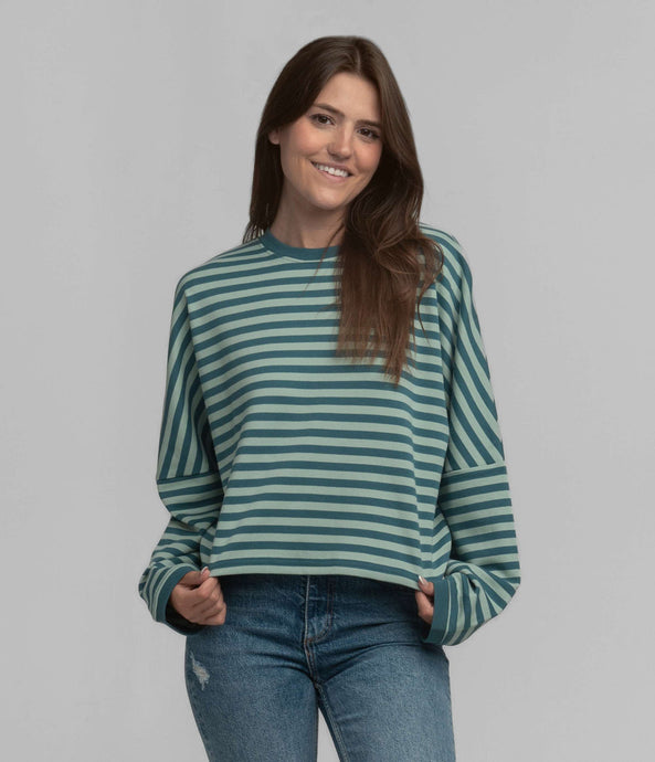 Southern Shirt Co. On The Line LS Top in Eucalyptus