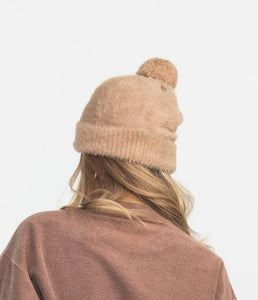 Southern Shirt Company Feather Knit Beanie Mocha Tan