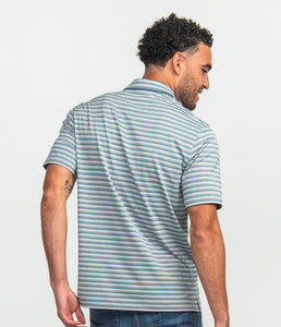 Southern Shirt Co. Men's Hillsboro Stripe Polo Foggy Bay