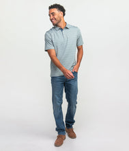 Load image into Gallery viewer, Southern Shirt Co. Men&#39;s Hillsboro Stripe Polo Foggy Bay