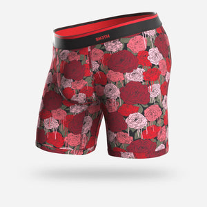 Classic Boxer Brief Print Bleeding Hearts Red