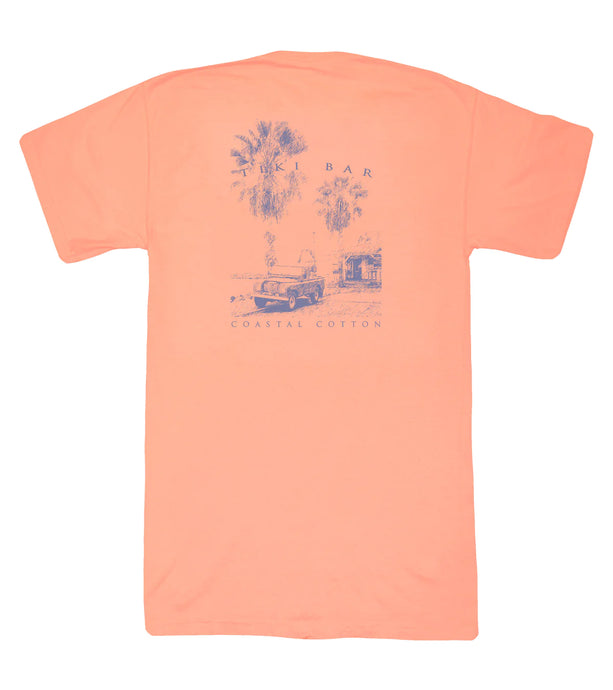 Coastal Cotton Tiki SS Tee Sunset