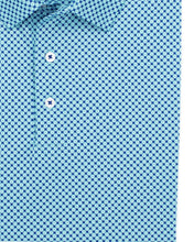 Load image into Gallery viewer, Coastal Cotton Turquoise Mosiac Printed Polo