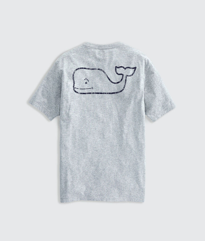 Vineyard Vines Whale Harbor Short Sleeve Tee in Grey Heather