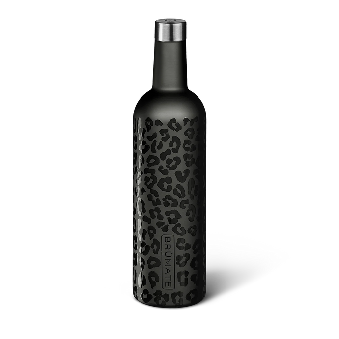 BruMate WINESULATOR 25oz Wine Canteen Onyx Leopard