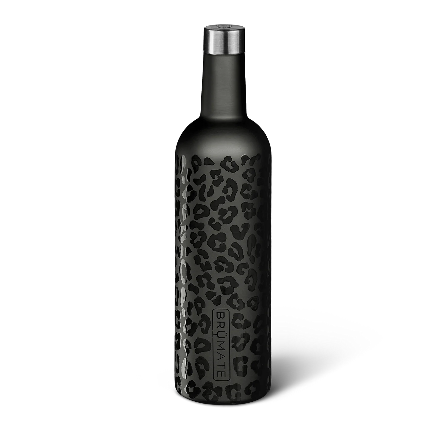 BruMate WINESULATOR 25oz Wine Canteen Onyx Leopard