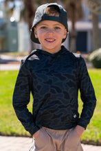 Load image into Gallery viewer, Burlebo Black Camo Youth Performance Hoodie