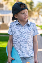 Load image into Gallery viewer, Burlebo White Camo Youth Performance Polo