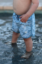 Load image into Gallery viewer, Burlebo Seaside Camo Youth Swim Trunks