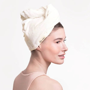 Kitsch Quick Dry Hair Towel Eco White