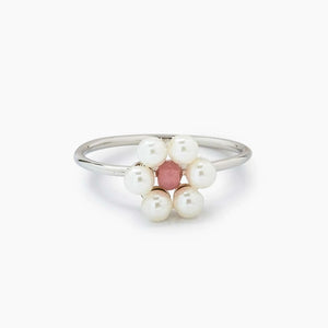 Puravida Bitty Pearl Flower Ring