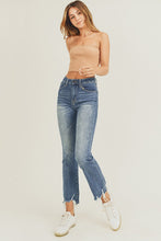 Load image into Gallery viewer, All Fun Days Hi Rise Frayed Ankle Flare Jeans