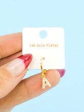 Load image into Gallery viewer, Pave Drop Initial Earrings