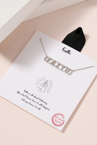 "Faith" Necklace-Silver