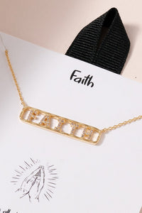 "Faith" Necklace-Gold